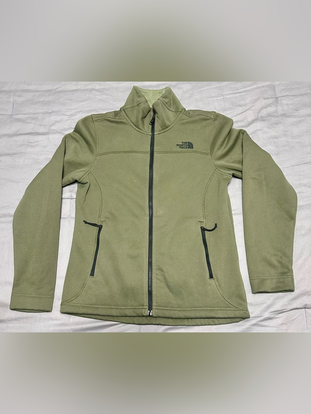 The North Face Women’s Olive Green Full-Zip Fleece Jacket S